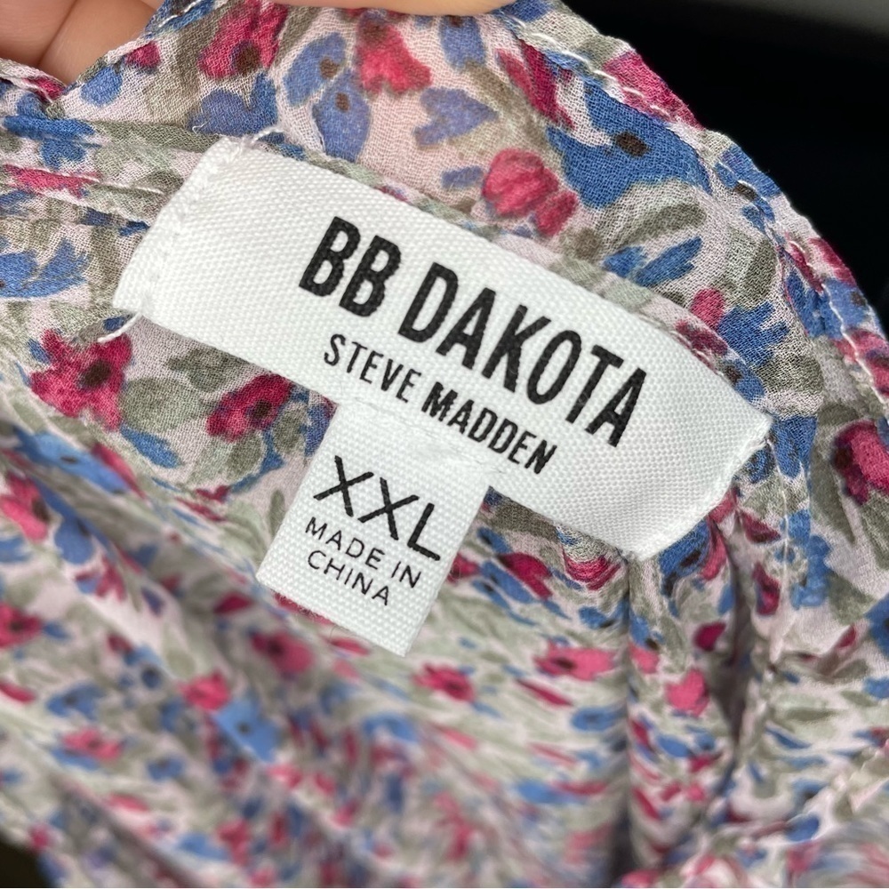 BB DAKOTA STEVE MADDEN Chiffon Floral Tiered Dress size XXL - Picture 6 of 8